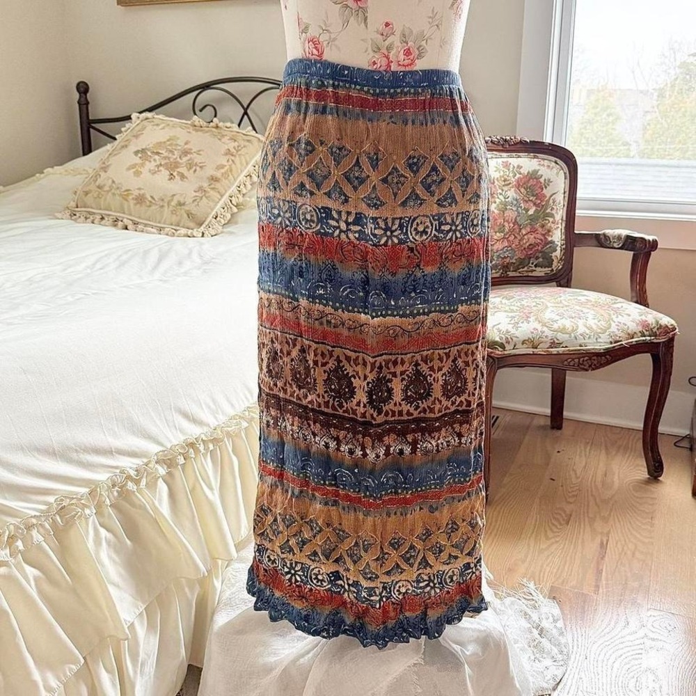 boho‎ maxi skirt  90s notation boho patchwork maxi skirt size small